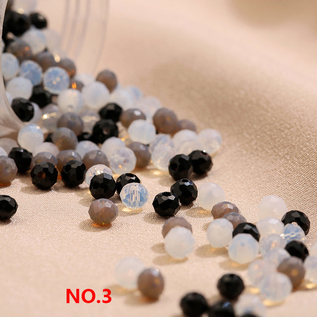 2x3mm/ 3x4mm /4x6mm Mixed Color Crystal Glass Roundelle Faceted Beads for Jewelry Making Jewelry Diy Beading