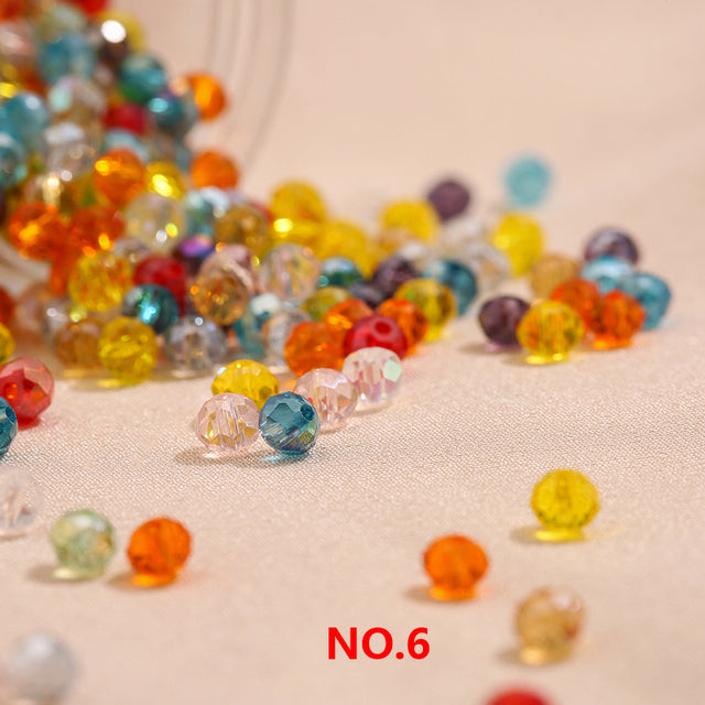 2x3mm/ 3x4mm /4x6mm Mixed Color Crystal Glass Roundelle Faceted Beads for Jewelry Making Jewelry Diy Beading