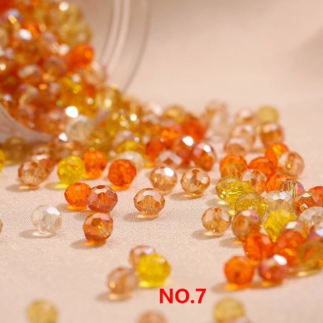 2x3mm/ 3x4mm /4x6mm Mixed Color Crystal Glass Roundelle Faceted Beads for Jewelry Making Jewelry Diy Beading