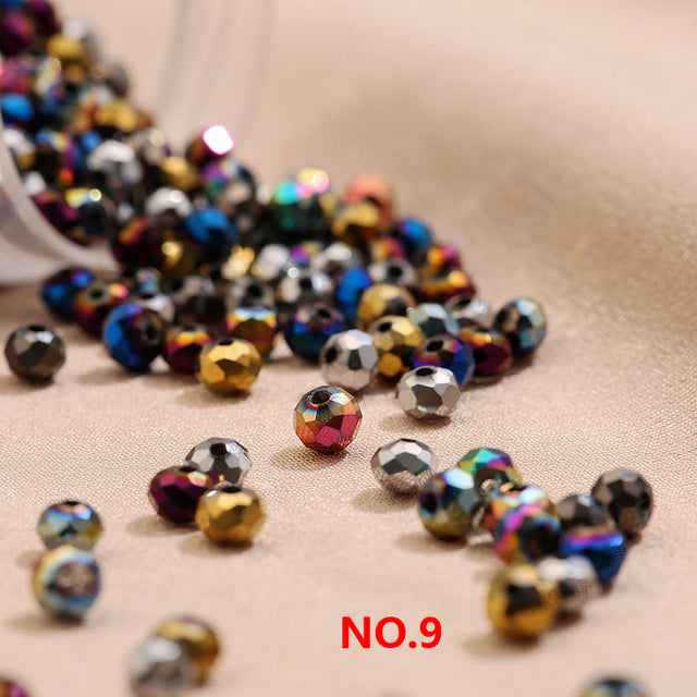 2x3mm/ 3x4mm /4x6mm Mixed Color Crystal Glass Roundelle Faceted Beads for Jewelry Making Jewelry Diy Beading