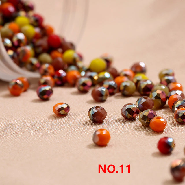 2x3mm/ 3x4mm /4x6mm Mixed Color Crystal Glass Roundelle Faceted Beads for Jewelry Making Jewelry Diy Beading