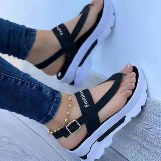 2022 NEW Sandals Women Summer Flip Flops Outdoor Casual Platform Sandals Ladies Plus Size Wedges Beach Sandalias De Las Mujeres