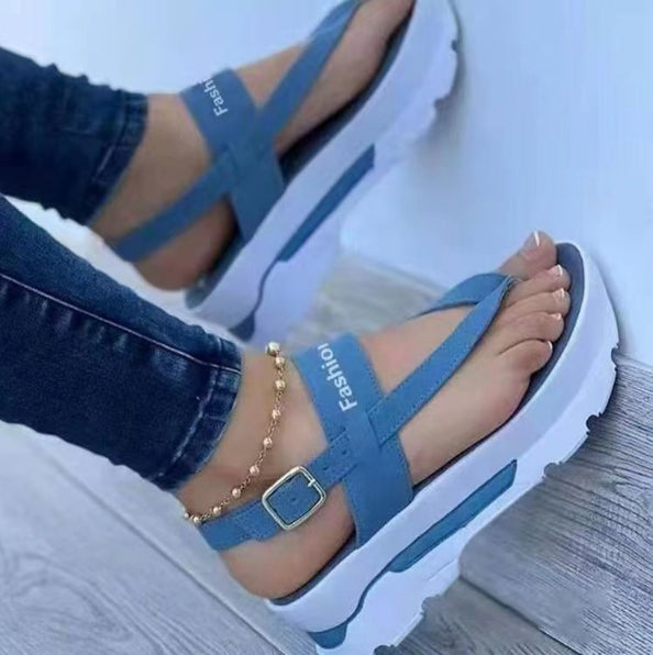 2022 NEW Sandals Women Summer Flip Flops Outdoor Casual Platform Sandals Ladies Plus Size Wedges Beach Sandalias De Las Mujeres