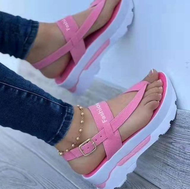 2022 NEW Sandals Women Summer Flip Flops Outdoor Casual Platform Sandals Ladies Plus Size Wedges Beach Sandalias De Las Mujeres