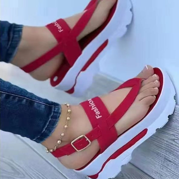 2022 NEW Sandals Women Summer Flip Flops Outdoor Casual Platform Sandals Ladies Plus Size Wedges Beach Sandalias De Las Mujeres