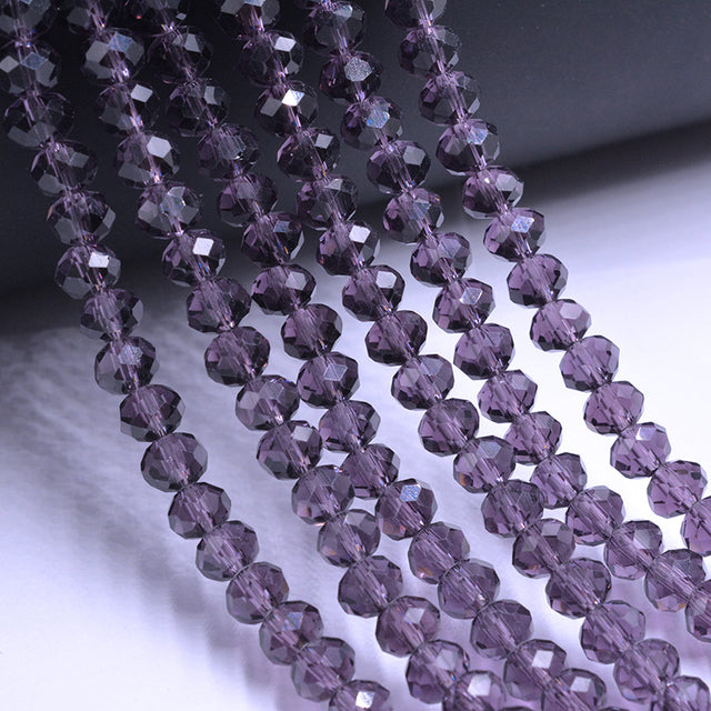 Black 3*4mm Crystal Cut Glass Round Beads Cristal Faceted Beautiful Transparent Strand Beads Diy Components for Needlework